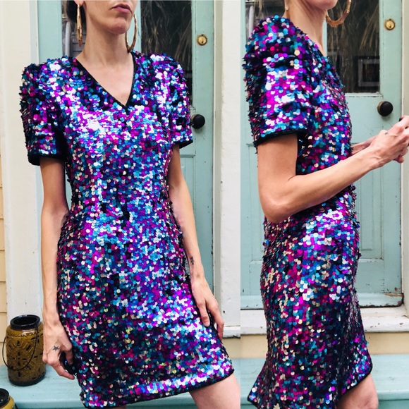 Vintage paillette dress - Picture 4 of 8